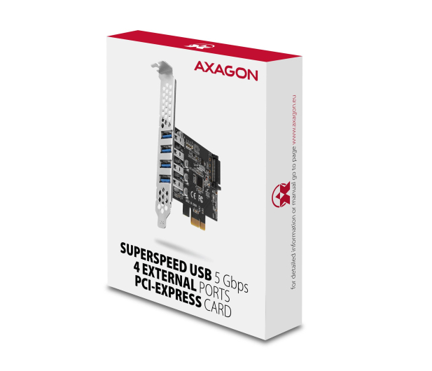 Axagon PCEU-43RS PCIE KONTROLER 4X SUPERSPEED USB - 1211973 - zdjęcie 6